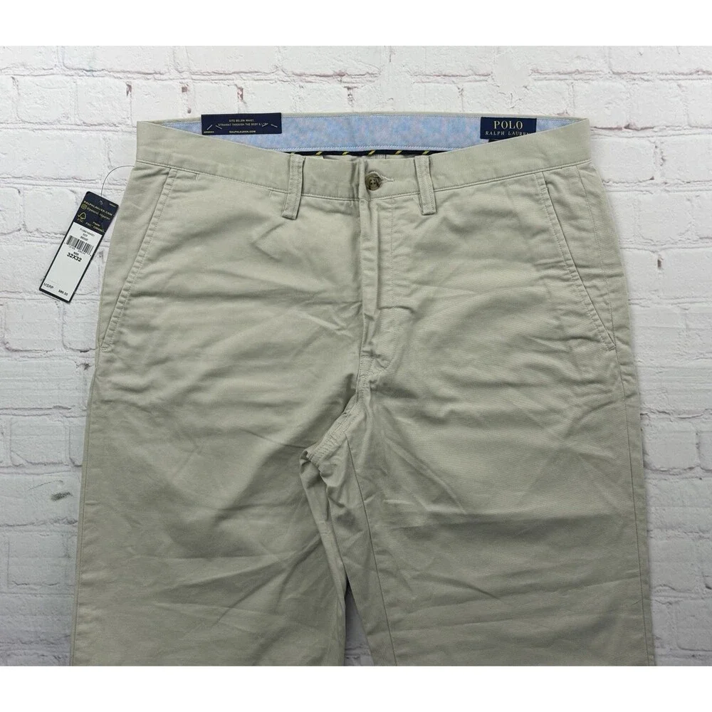 NWT Polo Ralph Lauren Men’s 32/32 Stretch Classic Fit Twill Chino Pants Khaki